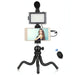 PULUZ  4 in 1 Vlogging Live Mini Octopus Bracket Kit + Studio Light + Microphone + Phone Clamp Kits SJMUSICGROUP