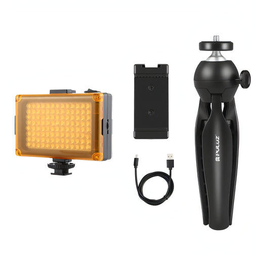 PULUZ Live Broadcast Smartphone Video Light Vlogger Kits with LED Light + Tripod Mount + Phone Clamp Holder SJMUSICGROUP