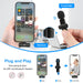 PULUZ Wireless Lavalier Noise Reduction Reverb Microphones for iPhone / iPad, 8-Pin Receiver Dual Microphones SJMUSICGROUP