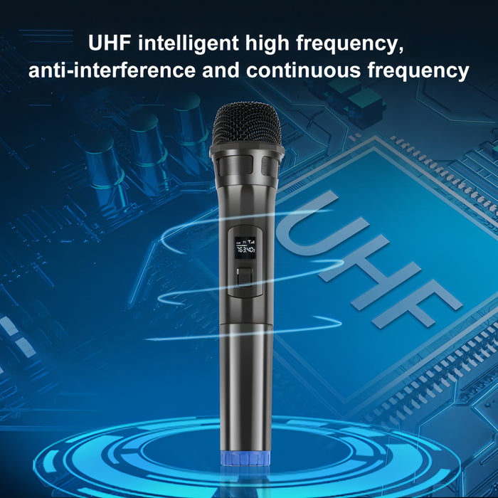 PULUZ UHF Wireless Dynamic Microphone with LED Display, 6.5mm Transmitter SJMUSICGROUP