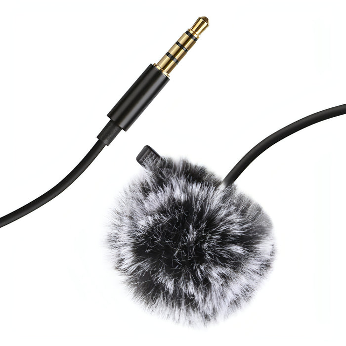 PULUZ 1.5m 3.5mm Jack Lavalier Wired Condenser Recording Microphone SJMUSICGROUP