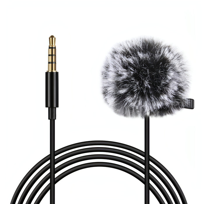 PULUZ 1.5m 3.5mm Jack Lavalier Wired Condenser Recording Microphone SJMUSICGROUP