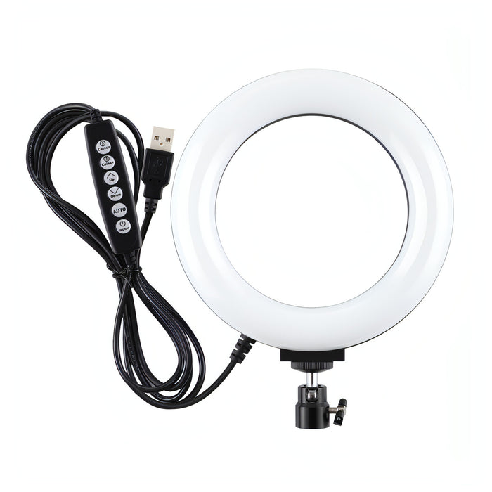 PULUZ 6.2 inch 16cm USB 10 Modes 8 Colors RGBW Dimmable LED Ring Vlogging Photography Video Lights with Tripod Ball Head SJMUSICGROUP