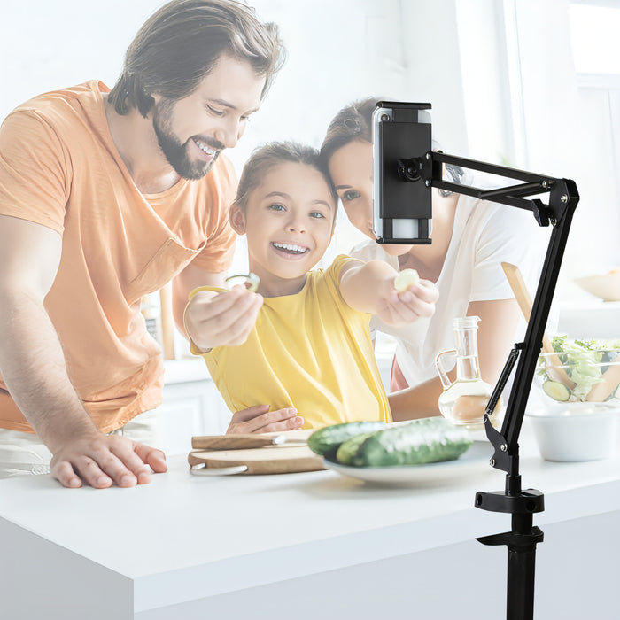 PULUZ  Live Broadcast Desktop Arm Stand Suspension Clamp Holder with Tablet PC Clamp SJMUSICGROUP