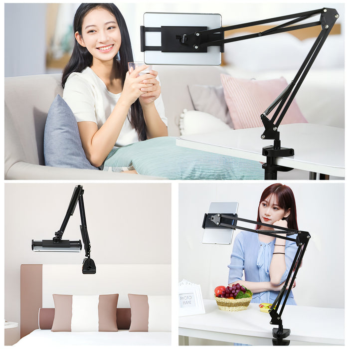 PULUZ  Live Broadcast Desktop Arm Stand Suspension Clamp Holder with Tablet PC Clamp SJMUSICGROUP