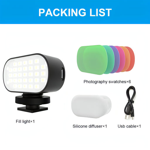 PULUZ Live Broadcast Video LED Light Photography Beauty Selfie Fill Light with Switchable 6 Colors Filters SJMUSICGROUP