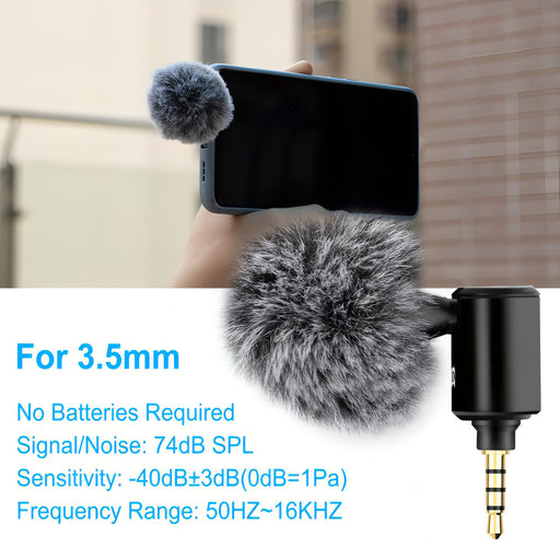 PULUZ 3.5mm Jack Mobile Phone Single Directional Adjustable Microphone SJMUSICGROUP