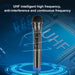 PULUZ 1 To 2 UHF Wireless Dynamic Microphones with LED Display, 3.5mm Transmitter SJMUSICGROUP