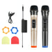 PULUZ 1 To 2 UHF Wireless Dynamic Microphones with LED Display, 3.5mm Transmitter SJMUSICGROUP