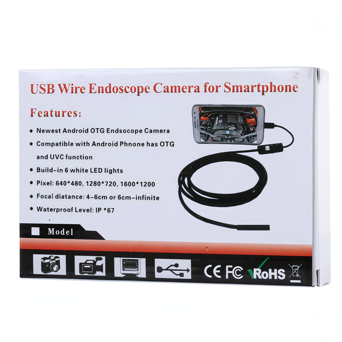 Waterproof Micro USB Endoscope Snake Tube Inspection Camera with 6 LED for OTG Android Phone, Length: 1m, Lens Diameter: 7mm SJMUSICGROUP