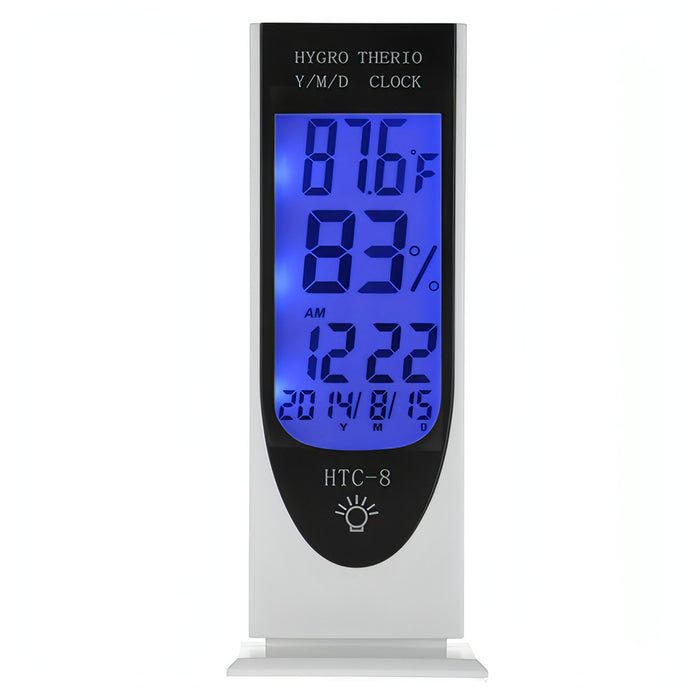 HTC-8 Luminous LCD Digital LED Night Light Thermometer Backlight Hygrometer Humidity Meter, with Alarm / Date / Clock / Calendar SJMUSICGROUP