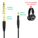 ZS0088 For Audio-Technica ATH-M50X / ATH-M40X Spring Headset Audio Cable, Cable Length: 1.4m-3m SJMUSICGROUP