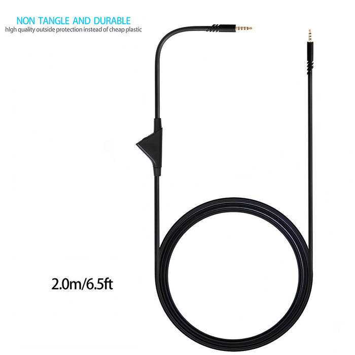 ZS0175 For Logitech Astro A10 / A40 / A30 3.5mm Male to Male Volume Adjustable Earphone Audio Cable, Cable Length: 2m SJMUSICGROUP