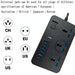 T09 3000W High Power Multi-Function Plug-in 3-Hole International Universal Jack + 6 USB Intelligent Charging SJMUSICGROUP