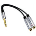 JUNSUNMAY 6.35mm Male to Dual 6.35mm Female Stereo Audio Adapter, Length: 0.2m SJMUSICGROUP