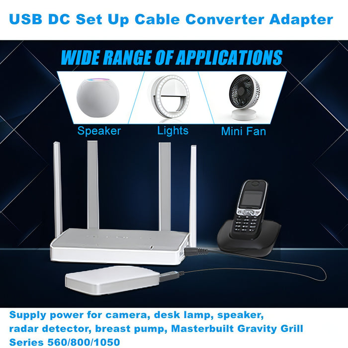 USB DC 5V to 12V Set Up Cable Converter Adapter SJMUSICGROUP