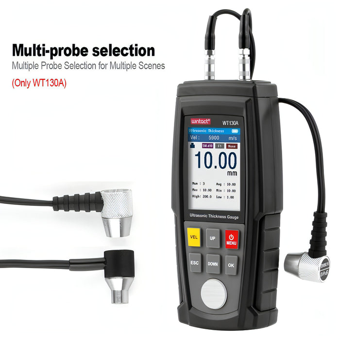 WT130A  Digital Ultrasonic Thickness Gauge Meter Tester USB Charging Digital Thickness Metal Tester High Precision SJMUSICGROUP