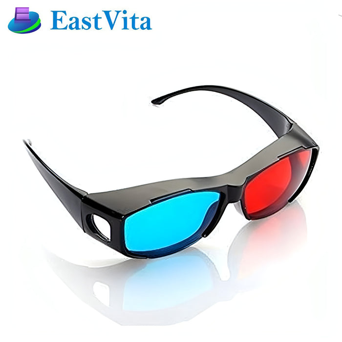 Red Blue 3D Glasses Anaglyph Framed 3D Vision Glasses for Game Stereo Movie Dimensional Glasses Plastic Glasses SJMUSICGROUP