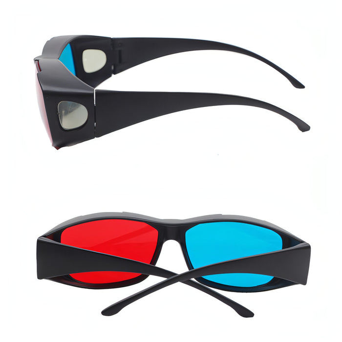 Red Blue 3D Glasses Anaglyph Framed 3D Vision Glasses for Game Stereo Movie Dimensional Glasses Plastic Glasses SJMUSICGROUP