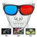 Red Blue 3D Glasses Anaglyph Framed 3D Vision Glasses for Game Stereo Movie Dimensional Glasses Plastic Glasses SJMUSICGROUP