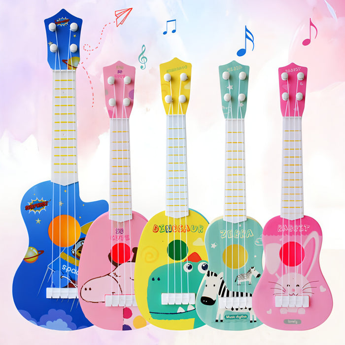 Small Simulation Musical Instrument Mini Four Strings Playable Ukulele Early Childhood Education Music Toy SJMUSICGROUP