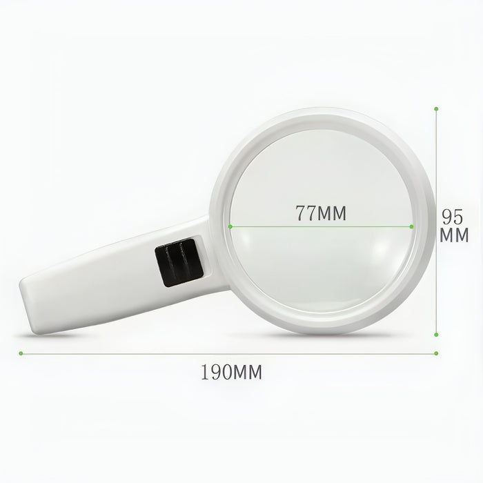 Handheld High-definition Lens with LED Light Reading and Maintenance Magnifying Glass for the Elderly SJMUSICGROUP