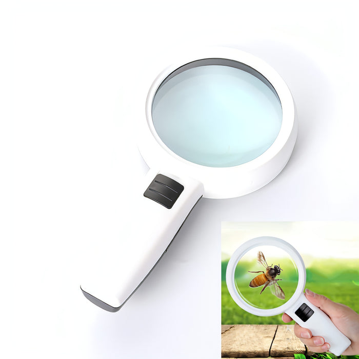 Handheld High-definition Lens with LED Light Reading and Maintenance Magnifying Glass for the Elderly SJMUSICGROUP