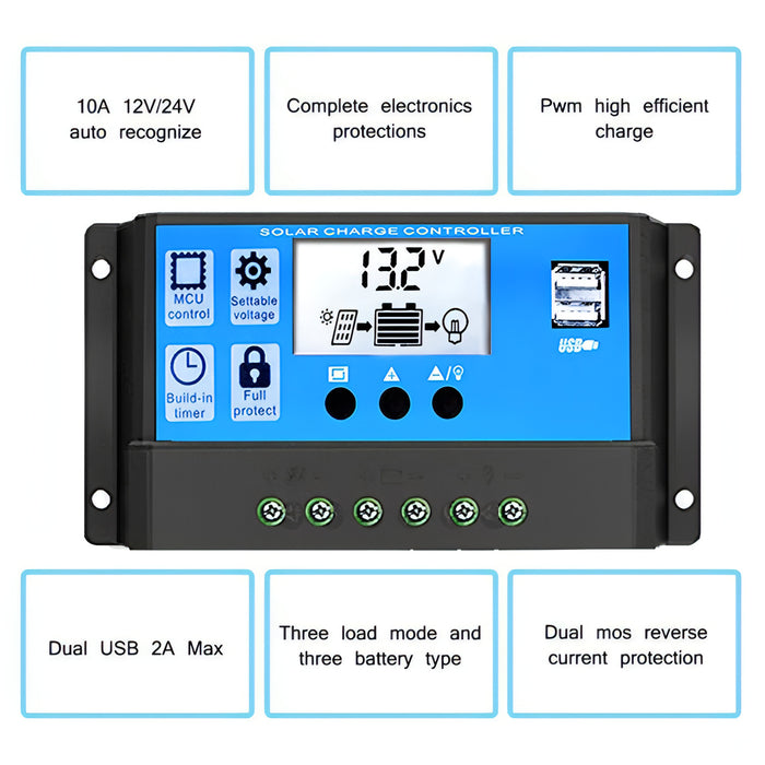 Street Lamp Smart Lighting Charging Solar Controller SJMUSICGROUP