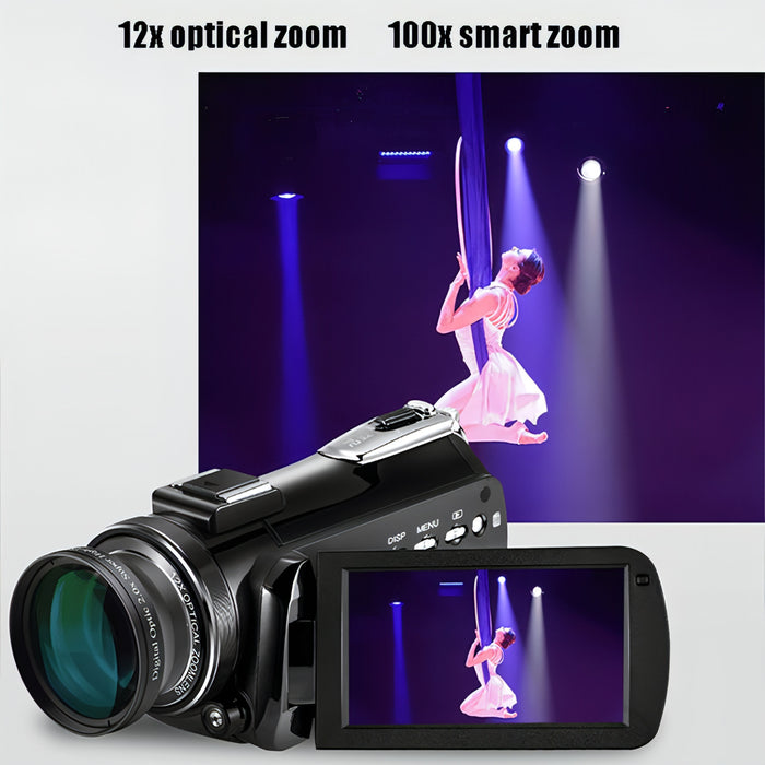 ORDRO AC5 4K HD Night Vision WiFi 12X Optical Zoom Digital Video DV Camera Camcorder SJMUSICGROUP