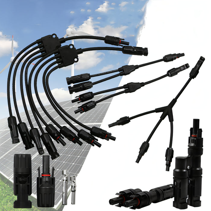 MC4 Photovoltaic Connector Solar Branch Connector Solar Panel Male And Female Plug Accessories SJMUSICGROUP