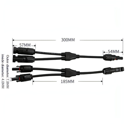 MC4 Photovoltaic Connector Solar Branch Connector Solar Panel Male And Female Plug Accessories SJMUSICGROUP