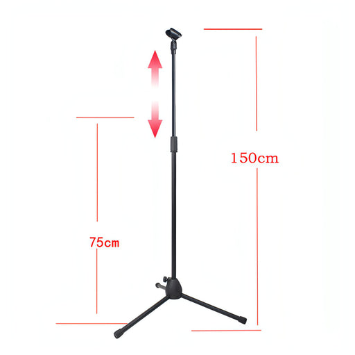 Live Microphone Lift Stand Floor Microphone Stand Stage Performance Vertical Tripod SJMUSICGROUP