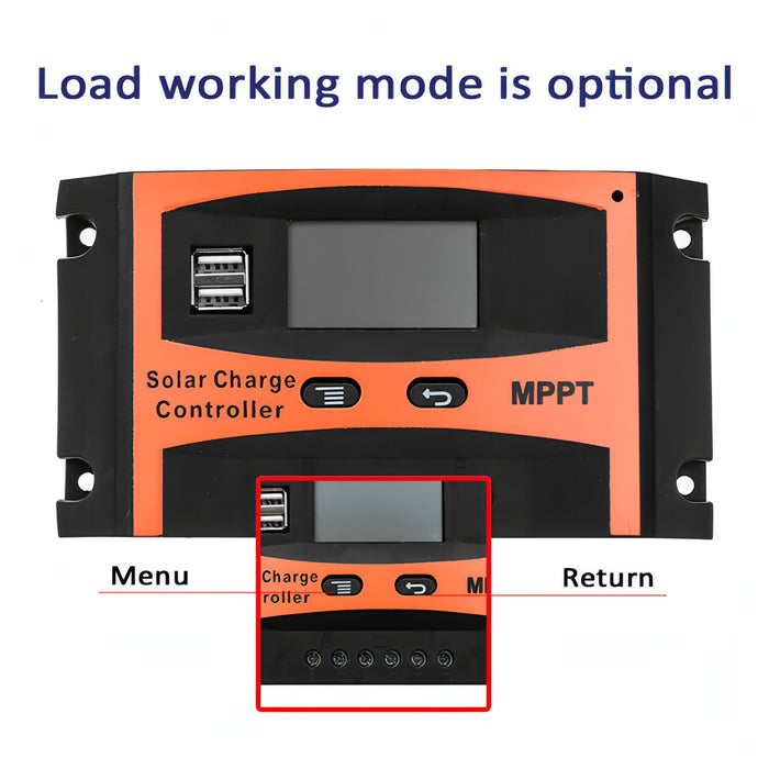 MPPT 12V/24V Automatic Identification Solar Controller With USB Output SJMUSICGROUP