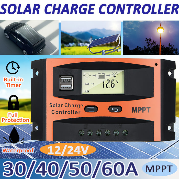 MPPT 12V/24V Automatic Identification Solar Controller With USB Output SJMUSICGROUP