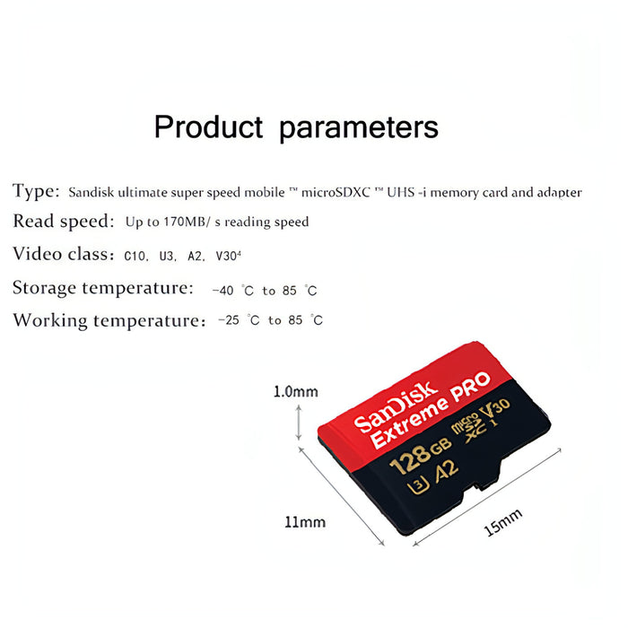 SanDisk U3 High-Speed Micro SD Card  TF Card Memory Card for GoPro Sports Camera, Drone, Monitoring SJMUSICGROUP