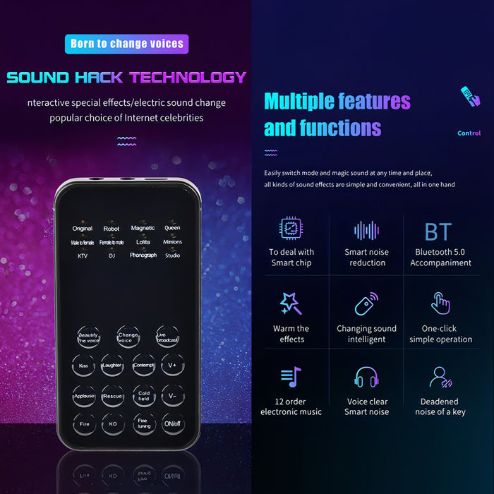 Universal Mini Sound Card Voice Changer For Mobile Phones And Computers SJMUSICGROUP