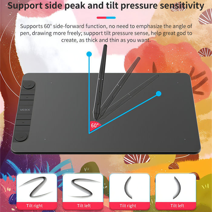 VEIKK VK1060PRO Digital Tablet Hand-Painted Board Electronic Drawing Board Can Connected To Mobile Phone SJMUSICGROUP