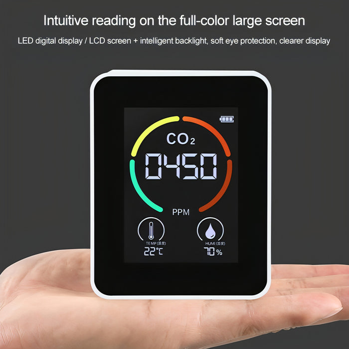 Temperature Humidity Display CO2 Meter Carbon Dioxide Air Quality Detector SJMUSICGROUP