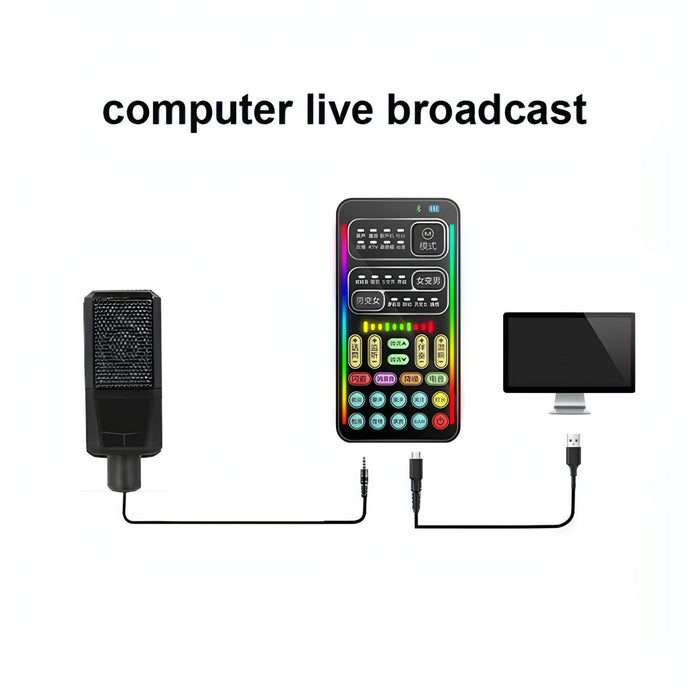 Voice Changer Game Live Broadcast Mobile Computer Sound Card SJMUSICGROUP