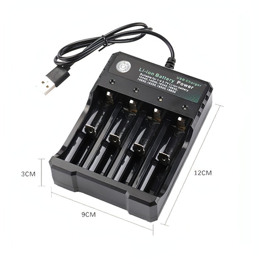 18650 4.2V Lithium Battery USB Independent 4 Slot Charger SJMUSICGROUP