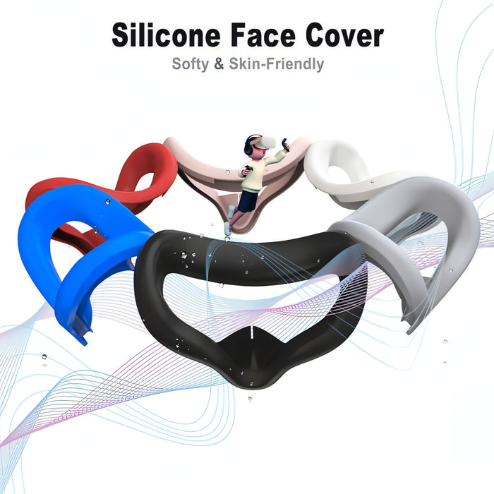 VR Silicone Eye Mask+Lens Protective Cover+Joystick Hat, For Meta Quest 2 SJMUSICGROUP