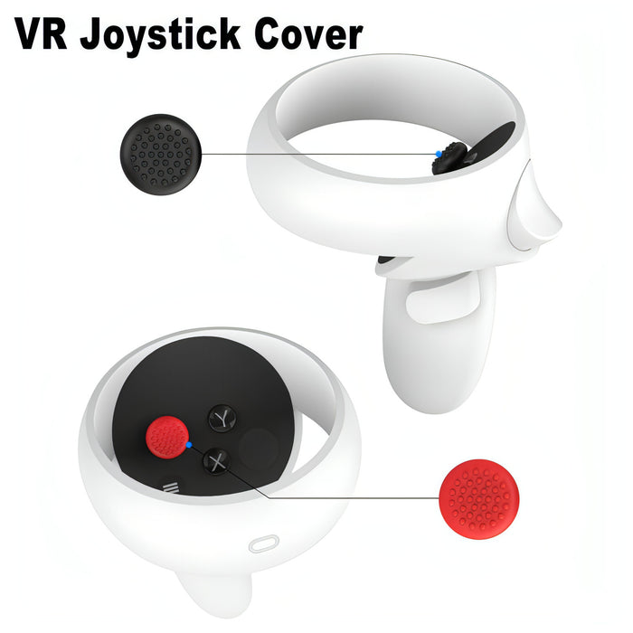 VR Silicone Eye Mask+Lens Protective Cover+Joystick Hat, For Meta Quest 2 SJMUSICGROUP