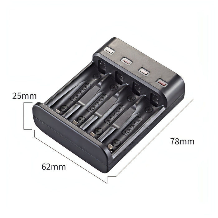 BMAX BH-804U 1.2V AA/AAA Rechargeable Battery Independent 4 Slot USB Charger SJMUSICGROUP