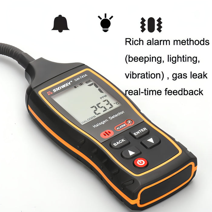 SNDWAY SW743A Halogen Gas Detector Automotive Electronic Air Conditioning Refrigerant Freon Maintenance Leak Detector SJMUSICGROUP