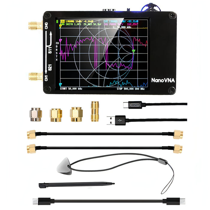 NANOVNA-H Upgraded Version 2.8 Inch TFT 50Khz-1.5Ghz Vector Network Antenna Analyzer MF HF VHF UHF With SD Card SJMUSICGROUP