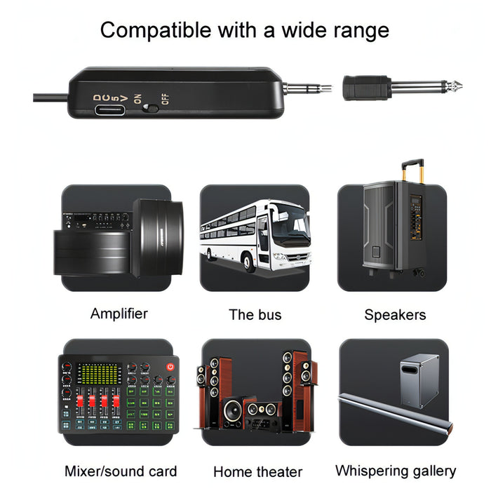 UHF Wireless Headset Microphone Lavalier Headset Amplifier SJMUSICGROUP