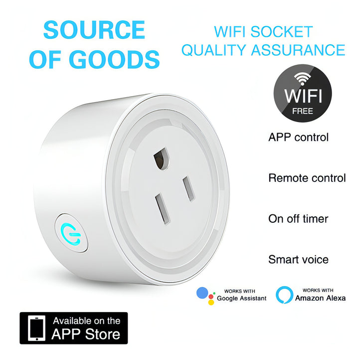 Tuya Smart App Wifi Smart Socket Phone Remote Timing Voice Switch Supports Alexa SJMUSICGROUP