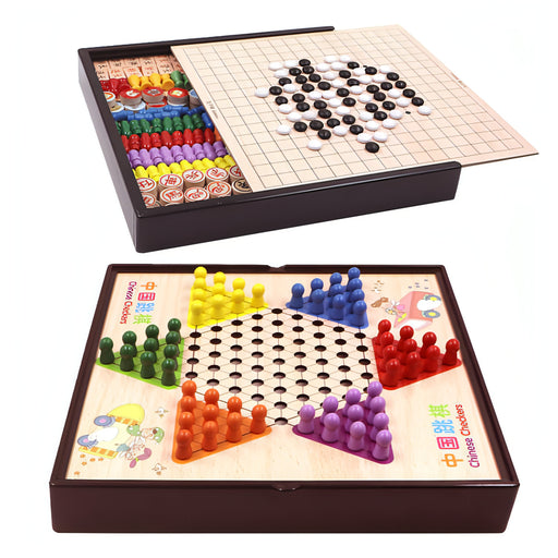 Wooden Multifunctional Parent-Child Interactive Children Educational Chessboard Toy Set SJMUSICGROUP