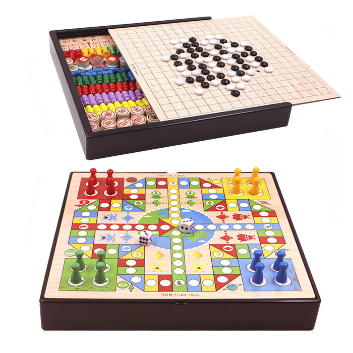 Wooden Multifunctional Parent-Child Interactive Children Educational Chessboard Toy Set SJMUSICGROUP