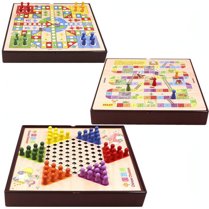 Wooden Multifunctional Parent-Child Interactive Children Educational Chessboard Toy Set SJMUSICGROUP